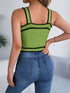 'Xylia' Striped Knit Crop Top - Celes Fashion